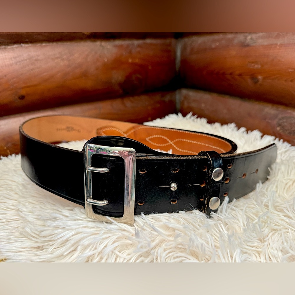 Vintage Western Leather Statement Belt